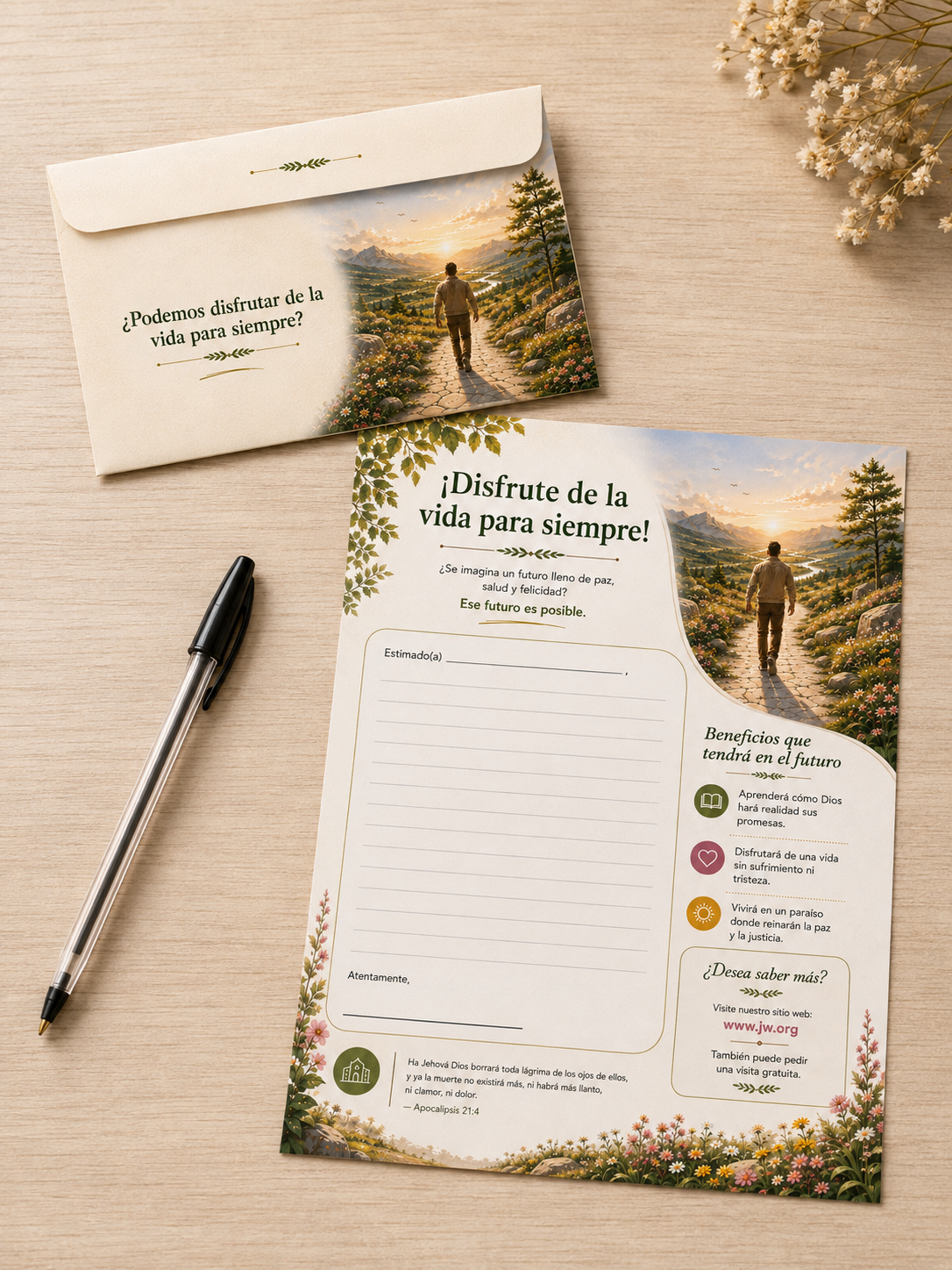 Modelo de Cartas y Sobre – Testigos de Jehová