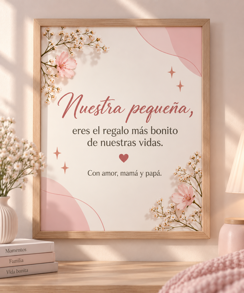 Diseño Digital Personalizado "Nuestra Pequeña" – Descarga Inmediata