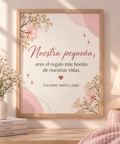 Diseño Digital Personalizado "Nuestra Pequeña" – Descarga Inmediata